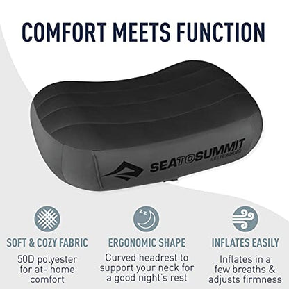 Sea to Summit Aeros Premium Inflatable Pillow, Regular, Lime - color: Lime, size: Regular
