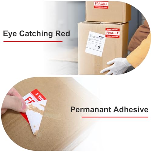 LLIKED 5000 Fragile Stickers 2"x3" for Shipping and Moving - size: 2"x3", style: 10 Rolls,5000 Labels