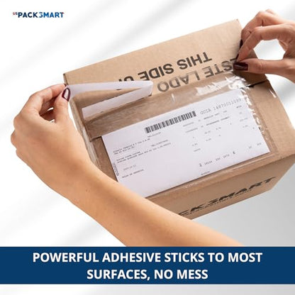 1000 Units, 4.5"x5.5" Clear Packing List Shipping Pouches – Heavy Duty Self-Sealing Adhesive Envelopes, Waterproof & Tear-Proof – Ideal for Labels, Invoices & Documents - size: 4.5"x5.5" | 1000 Units