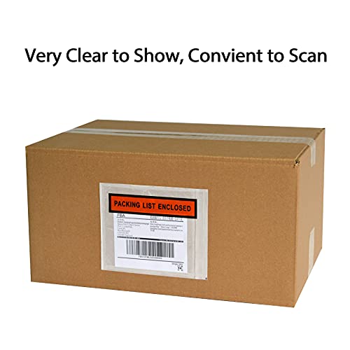 1000 PCS 4.5"x 5.5" Clear Self-Adhesive Packing List Envelopes - Shipping/Mailing Pouch Enclosed Bags for Packing Slips Invoice - style: 1000 -Printing
