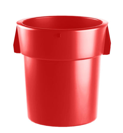 10 Gallon Red Janitorial Round Ingredient Bin & Commercial Trash Can - Convenient Dual-Functionality for Clean Spaces Waste Basket Bin Durable Waste Container Heavy-Duty Janitorial Can - color: Red