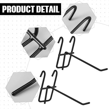 Moxweyeni 25 Pack Grid Wall Hooks, 4 Inch Black Gridwall Hanger - color: Black, size: 4 Inch