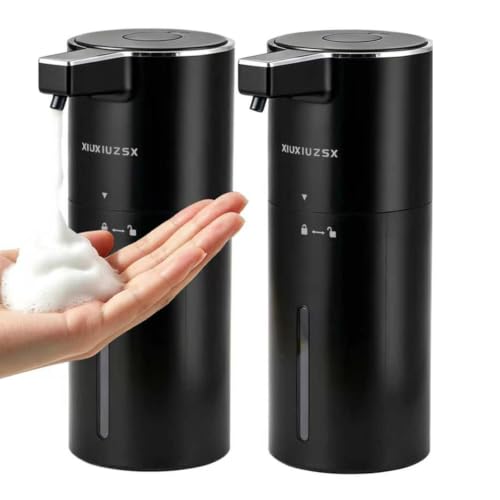 Touchless Automatic Electric Foam Soap Dispenser 2 Pack - color: Black 2pack, size: Foam