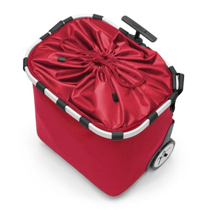 reisenthel carrycruiser red - Portable Shopping Trolley with Sturdy Aluminum Frame, Shoulder Strap and Removable mesh Inner Bag -Water-Repellent - color: Red