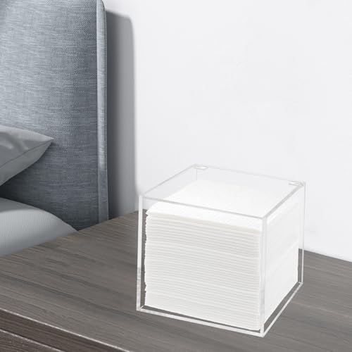 Face Towel Disposable Holder Container Acrylic Facial Towels Box Clear - color: Clear