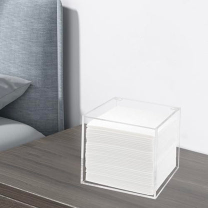 Face Towel Disposable Holder Container Acrylic Facial Towels Box Clear - color: Clear