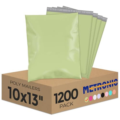 Metronic Poly Mailers 10x13 1200PC Shipping Bags Bulk for Small Business - color: Avocado Green, size: 10X13 1200PC