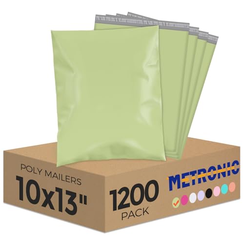 Metronic Poly Mailers 10x13 1200PC Shipping Bags Bulk for Small Business - color: Avocado Green, size: 10X13 1200PC