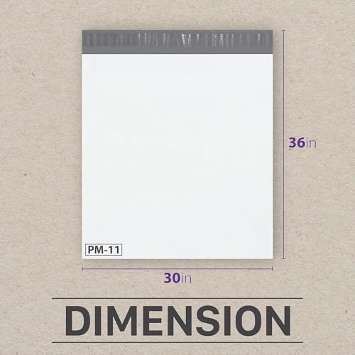 Fosmon Large Poly Mailers 30x36, 10-Pack Waterproof Shipping Bags- White