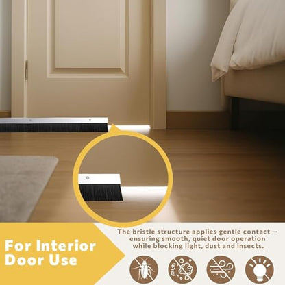 4 Pack Retsun Door Brush Sweep, 0.98" W x 39.37" L, Total 13ft