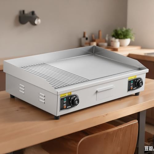 VEVOR Commercial Electric Griddle, 30" No Plug, Countertop Flat Top Griddle - size: 29"