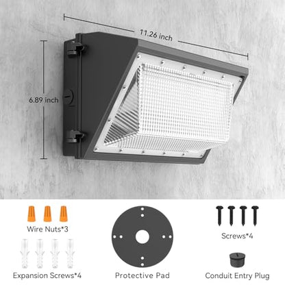 AIKVSXER 160W LED Wall Pack Light, 25600LM 6000K Dusk to Dawn Sensor, 8Pack