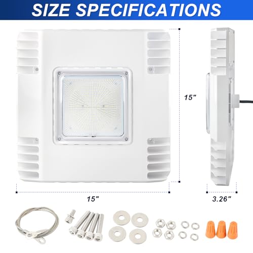 150W LED Gas Station Canopy Light (4-Pack), 21000LM 5700K, Surface Mount - size: 4-Pack