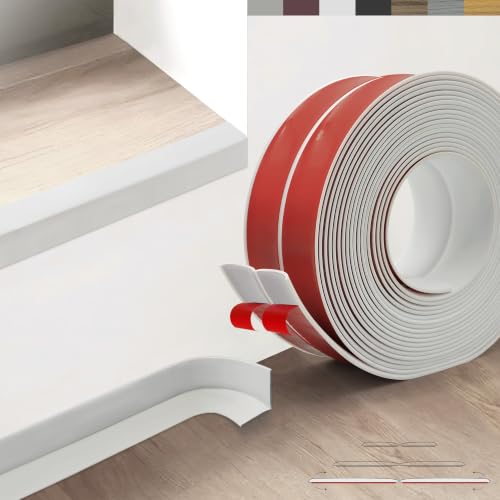 Flexible Wall Corner Protector, Peel and Stick Corner Trim Molding - color: Matte White, size: 2.4 in x 10ft