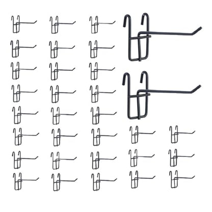Eastern Tree 30 Packs 6" Metal Gridwall Hooks, Standard Grid Wall Hooks is Fit to Any Grid Wall Panels - size: 6 Inch