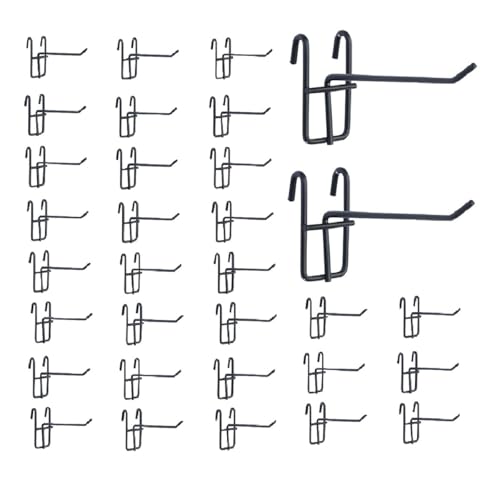 Eastern Tree 30 Packs 6" Metal Gridwall Hooks, Standard Grid Wall Hooks is Fit to Any Grid Wall Panels - size: 6 Inch