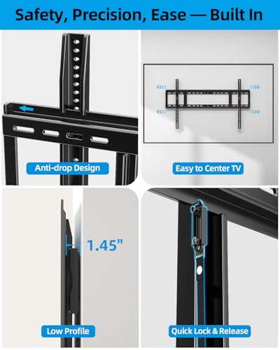 HOME VISION Heavy Duty TV Wall Mount 65-150", Fixed, VESA 1200x600, 364 lbs - size: 65-150 Inch
