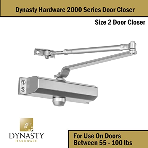 Dynasty 2000 Series Door Closer, Sprayed Aluminum, Spring 2 - color: Sprayed Aluminum