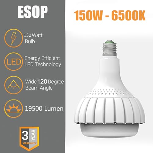 E39 Mogul Base LED Bulb, 6500K Daylight, 100W Super Bright LED Bulb