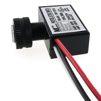 E-outstanding Outdoor Hard-Wired Post Eye Light Control, 120V AC Light Photocell Sensor Control, Automatic On/Off Photoelectric Switch for Lighting Fixtures, NK-101A