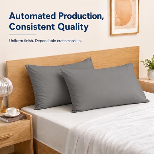 ZPECC Bulk Grey Pillow Cases Standard Size 24 Pack with Envelope Closure - color: Gray, size: Standard