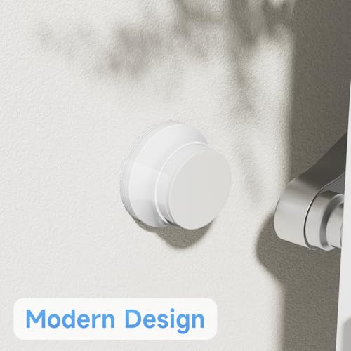 Door Stoppers for Wall, 1.65 in Door Knob Wall Protector, White - color: White