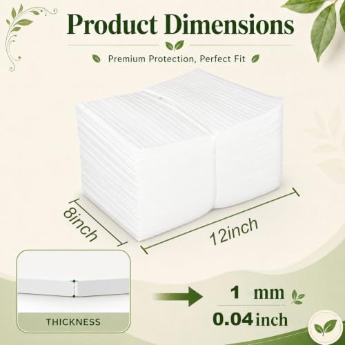 Packing Foam Pouches 8 x12IN, 1/12'' thickness,50 Pack - size: 8X12IN-50PCS