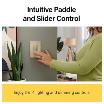 Legrand Radiant 150W LED Dimmer Light Switch 3-Way Rocker Ivory 1 Pack - color: Ivory