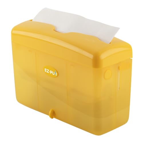 EZbrnd Countertop SLIMFOLD Hand Towel Dispenser for Kitchen/Bathroom/Office/RV/Airbnb, Guest Towel Holder, Sunburst Yellow - color: Yellow