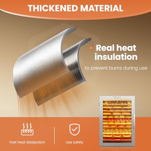 Food-Dehydrator Machine Adjustable Temperature 12 Trays 800W Food Dryer - size: 12 trays