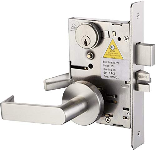 Heavy Duty Mortise Lock Door Handle Lever Set for Dormitory Door F13 - color: Rose / Dormitory