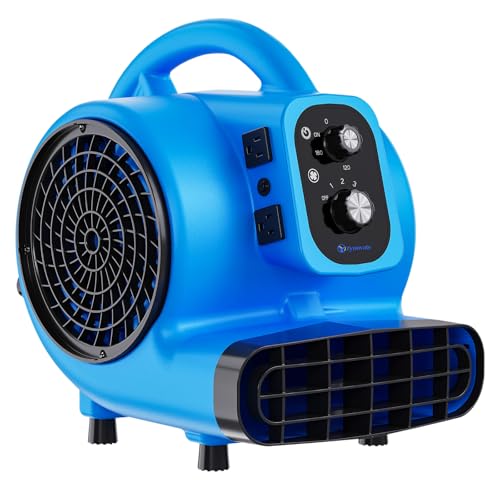 Air Mover 1/4 HP 1000 CFM Portable Blower Fan Carpet Dryer, Floor Dryer Fan - color: Blue