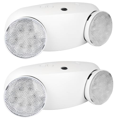 2 Pack Commercial LED Emergency Light,Battery Backup,ETL Listed - size: 2 PACK