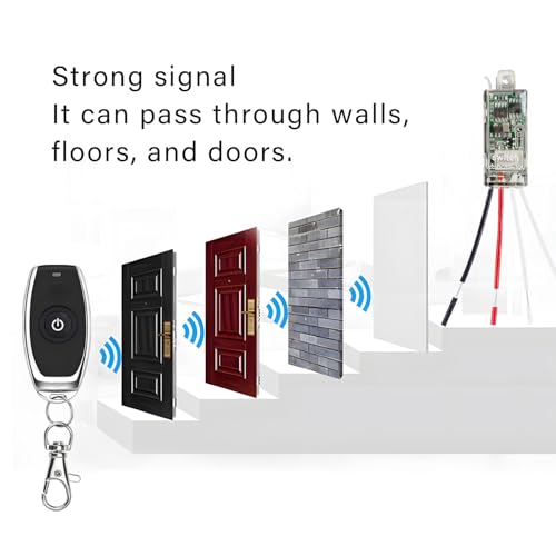 12V Wireless Switch,Dry Contact Remote Switch,with 2A Relay. - size: Dry Contact 12V 2A Remote Switch