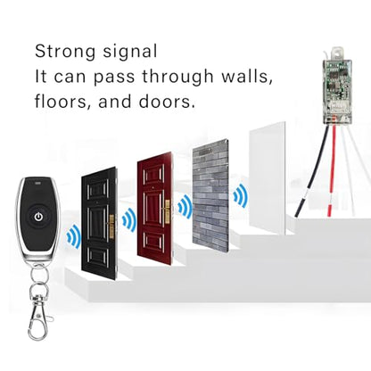 12V Wireless Switch,Dry Contact Remote Switch,with 2A Relay. - size: Dry Contact 12V 2A Remote Switch