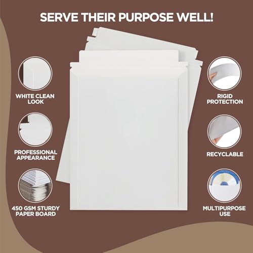 Rigid Mailers 12.75 x 15 (100-Pack) – Self Seal Adhesive Cardboard Mailers - size: 12.75x15"-Pack of 100