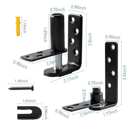 Tambee Saloon Door Hinges, Heavy Duty 304 Stainless Steel Double Swing Action Hinge Self Closing for Bar Cafe Patio Doors Black 2 Pack Swing Hinge - color: Black 2pc