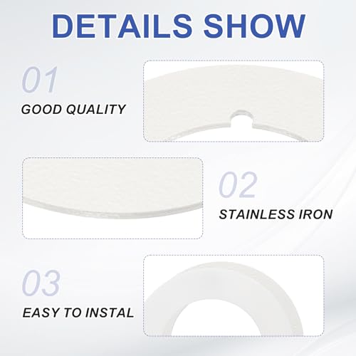 PATIKIL Door Knob Plates, 2 Pcs Round Plate Cover for Door Deadbolt Double Side Knob Handle Repair Kit Cover Filler Fixing Repair Backplate, White - color: White