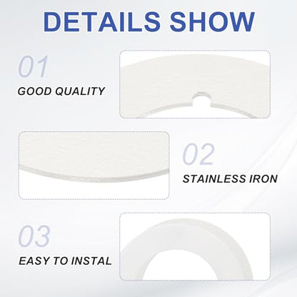 PATIKIL Door Knob Plates, 2 Pcs Round Plate Cover for Door Deadbolt Double Side Knob Handle Repair Kit Cover Filler Fixing Repair Backplate, White - color: White