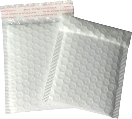 3.5x5 Inch White Poly Bubble Mailers, Small Padded Envelopes, 200 Pack - size: 3.5x5 Inch