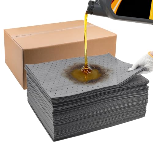 Heavy Duty Oil Absorbent Pads 13.5" x 17.5" 100 Pcs - color: 100 Pack, size: W13.5in,L17.5in