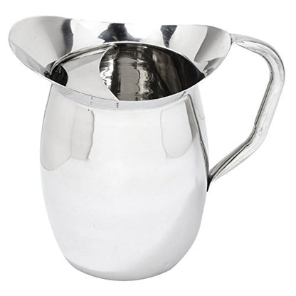 Update International (BP-3G) Stainless Steel Bell Pitcher with Ice Guard, 3 quart capacity, Stainless Steel - size: 96 Ounces, style: Pitcher w/Ice Guard