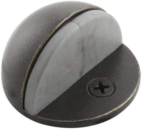 Emtek 2251 1" Projection Solid Brass Half Dome Style Floor Mounted Door Stop, French Antique