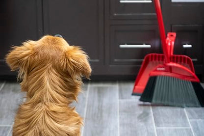 O-Cedar Pet Pro Broom with Step-On Dustpan | Removes Over 99% of Dust & Dirt in One Sweep | Removes 3X More Pet Hair | Quiet Cleaning Tool for Cat and Dog Owners - size: PowerCorner Pet Pro Broom