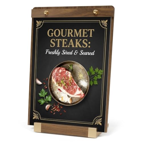 Acrylic Sign Holders 8.5 x 11 with Walnut Wood Base, Tabletop Clear Commercial Display Stand for Menu, Poster, Flyer, Table Paper Frame for Restaurant/Office/Coffee Shop Store Bar/Wedding/Hotel (1 Pack) - color: 1 Pack