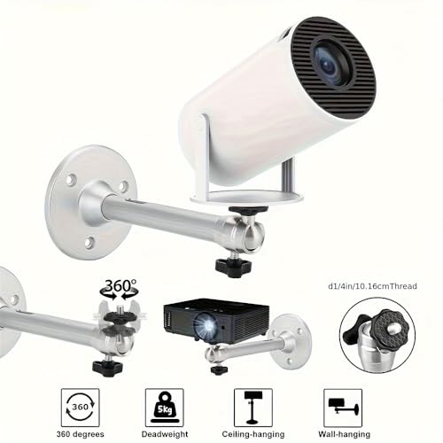 Portable Projector Bracket 360° Rotatable Ceiling Wall Mount Beamer Holder Aluminium compatable for HY300 HY320 Beam Projector