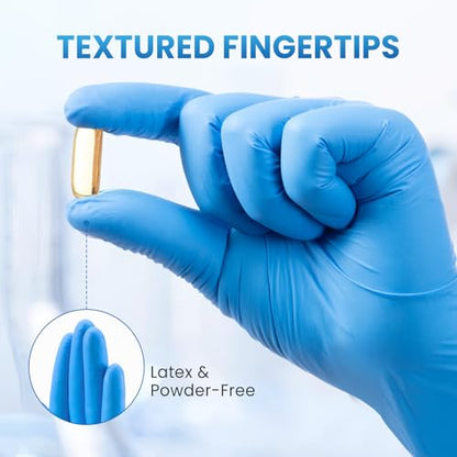 Borje Nitrile Exam Gloves Small, 100 Count Disposable Gloves, Blue - color: Blue, size: Small