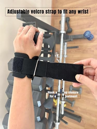 Roam & Wrap -Premium Weight Lifting Hooks for Deadlifts, Pull-Ups & Shrugs – Thick Neoprene Padding, Non-Slip Grip, Heavy Duty Wrist Support + Free 50ml Liquid Chalk - color: Blue