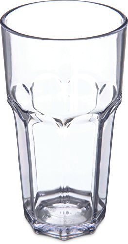 Carlisle FoodService Products Louis Tall Tumbler for Restaurants, Catering, Kitchens, Plastic, 16 Ounces, Clear, (Pack of 24) - size: 16 Ounces, style: 24 Pack