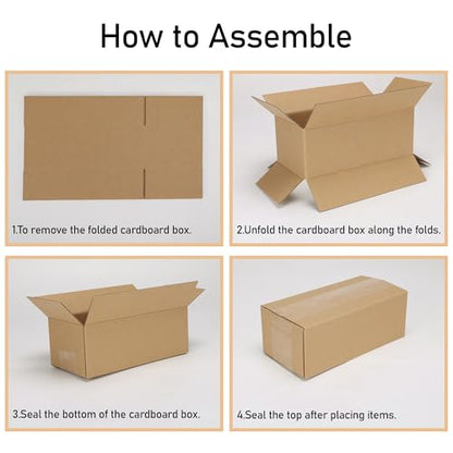 CRUGLA 40 Packs 8x5x5 Shipping Boxes for Small Business, Corrugated Cardboard Boxes Bulk for Shipping Packing Mailing - size: 8x5x5 Inch